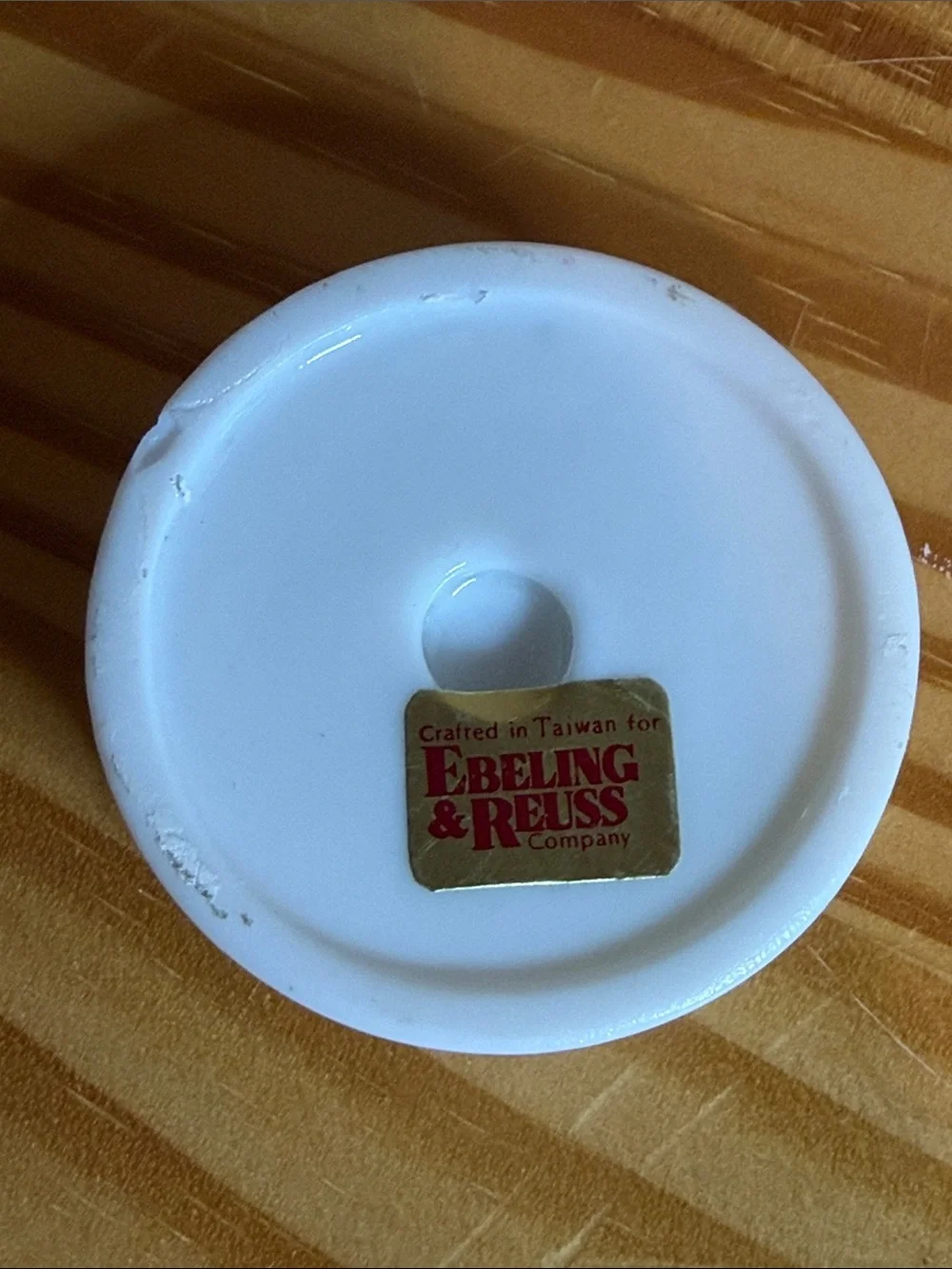 Ebeling & Reuss Hand-Painted Milk Glass Salt Cellars / Dips - Set of 2